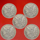 Lot Of 5 Morgan Silver Dollars-1878 Key Date Us