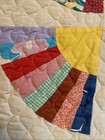Big Colorful Grandmother s Fan Quilt Beauty 95 5 X 87 Excellent