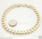 10  Bold Solid Curb Cuban Chain Ankle Bracelet Anklet Real 14k Yellow Gold 
