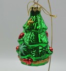 Glass Christmas Tree Ornament 4  Tall