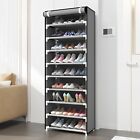 Shoe Rack 10 Layers 9 Shelf Shoes Standing Cabinet Storage Dustproof Organizer