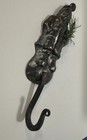 Vintage Michael Bonne Tin Santa Wall Hook Stocking Holder Signed Christmas