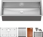 36  Kitchen Sink Undermount 16 Gauge Single Bowl Stainless Steel    90  New   