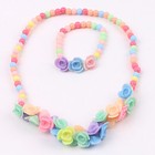6 Pcs Children Jewelry Set Candy Color Necklace And Bracelet For Kids Girls