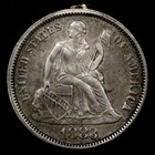 1883 10c Seated Liberty Dime  mm  Love Token