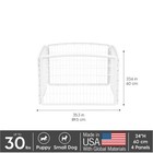 Iris Usa 4 Panel 3 Foot 24 Inch High Plastic Pet Play Pen  White  open Box 
