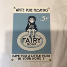 Vintage Fairy Soap   Advertisement Heavy Metal Sign