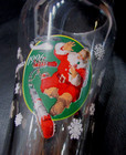 Set Six Vintage 1996 Coca Cola Christmas Santa Bell Glasses Excellent Condition