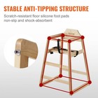 Wooden High Chair For Toddlers Portable Easy Clean Solid Wood Booster Seat