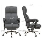 Massage Office Chair With 4 Vibration  Heat  Reclining  Gray