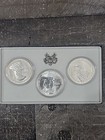 1983 Pds Us Mint Uncirculated Olympic  3  Silver Dollars Collectors Set Ogpw coa