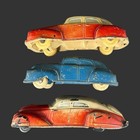 Vintage Lot Of 3 The Sun Rubber Co Hard Rubber Car Toys Made In Usa