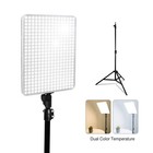 Studio Led Dimmable Dual-color Temperature Photo Video Light Panel Stand Kit
