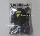 A Bathnig Ape Bape Kids Shark Bape Emblem Denim Jacket Print Zip Hoodie B