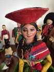 Vintage Peru Folk Art Doll 9 5  Andean Highland Woman Montera Hat Lliclla Shawl