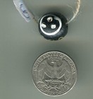 African Trade Beads Vintage Antique Venetian Old Glass Black Baule Face Bead