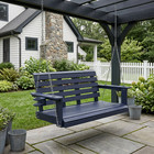 Poly Lumber 2-seat Porch Swing W cup Holders  700 Lbs Weight Capacity  Navy Blue