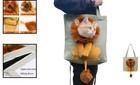 Lion-shaped Pet Canvas Shoulder Bag Portable Cat Carrier Tote Bag Breathable Dog
