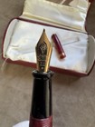Conway Stewart Series 58 Red Marble Fountain Pen 18k M Nib Nos uninked