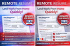 Remote Job Resume Template   Ats Cv For Work From Home Jobs   Editable Word Form