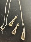 925 Silver And Citrine Set   Beautiful Stones Excellent Condition 
