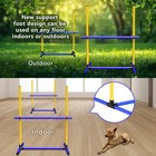 Adjustable Dog Agility Jump Set     Training Hurdles With Height Adjustable Bar   