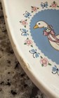 Vintage Treasure Craft Cottage Core Ceramic Ribbon Geese Goose Spoon Rest