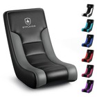 Adjustable Floor Rocker Gaming Chair - Ergonomic Lightweight Game Seat  Black
