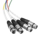 Seismic Audio 4 Channel 1 4  Trs To Xlr Snake Cable - 10 Feet Pro Audio Patch