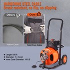 Drain Cleaner Machine Electric Drain Auger 100 Ft X 1 2 In Auto Feed