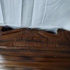 Vtg Carved Wood Mirrored Shadow Box Wall Shelf Display 18 X 21 3 4 X 4 1 4