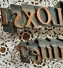 Antique American Wood Type Italic X 28 Letterpress 1  Mixed Cap   Lower With    