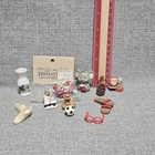 Vintage Antique Junk Drawer Lot Smalls Miniature Christmas Doll Shoes Reddy Cow 