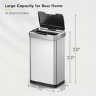 Eko Mirage-t 50l Touchless Motion Sensor Trash Can Stainless