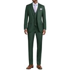 Vinci Men s Hunter Green 3pc 2-button Slim Fit Suit W  Matching Vest - New