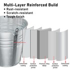 13  Galvanized Ice Bucket 4gallon  rustproof Metal Beverage Tub With Wood Handles