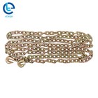 Binder Transport Chain G80 Steel 7100lbs Tow Chain With Grab Hooks 3 8in    20ft