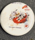 Texaco Pinback Buttons Gas Oil Advertising Fire Chief Outboard Lot Of 3 Vintage