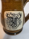 Vintage John Deere 1882 Trademark Mug Handcrafted Brown Stoneware Stag Letter D