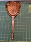Antique Silver And Gold Floral Print Handheld Vanity Mirror Vintage Style Decor