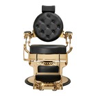 Truman Vintage Barber Chair Reclining Heavy Duty Barber Chair  Black Gold