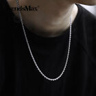 Classy Men Women 3mm Silver Stainless Steel Twisted Rope Chain Necklace 16-30 