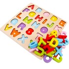 1 Pack Alphabet Abc Letter Wood City Wooden Peg Learning Puzzle Preschool Toy