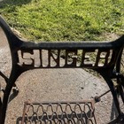 Antique - Singer Treadle Sewing Machine - Cast Iron Table Base   Legs 1900 s