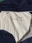 Under Armour Heatgear Golf Polo Mens Large Navy White Blue Stripe Loose Fit