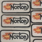 Lot Of 10 Norton Motorcycles Embroidered Patches Iron sew On  4-1 2 x 2  Nos
