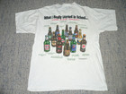 Vintage  what I Really Learned In School  Beer Tee Shirt Size Large  L T-shirt
