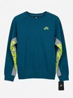 Nike Sb Crew Neck Pullover Sweatshirt Blue gray yellow Logo Print Youth Sz xl