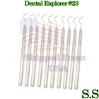 10 Pcs Single Ended Dental Explorer  23 Shepherds Hook Probe