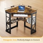 Triangle Corner Computer Desk Small Spaces Home Office Desk Laptop Work Table